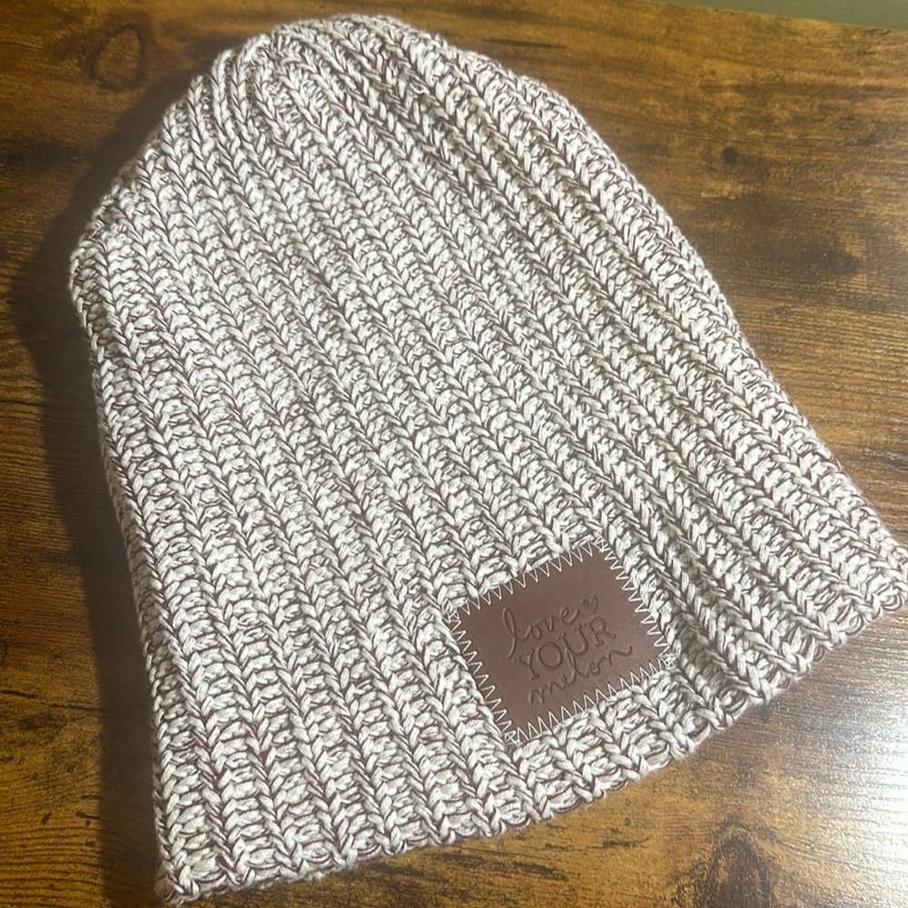 Love Your Melon Beanie Red and White‎ Winter Hat